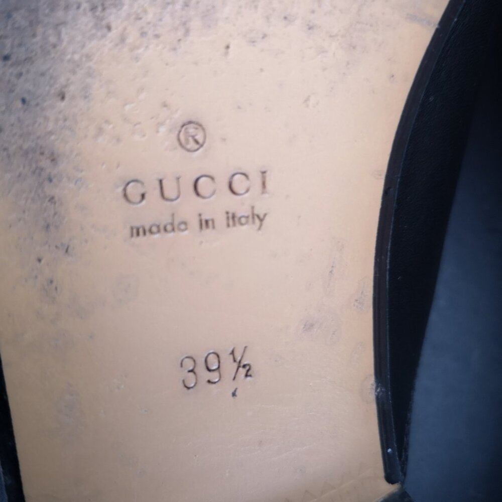 Gucci Ladies Size 39.5 (Approx. 9.5 US) Black Leather Princetown Slipper / Mules - Picture 6 of 9